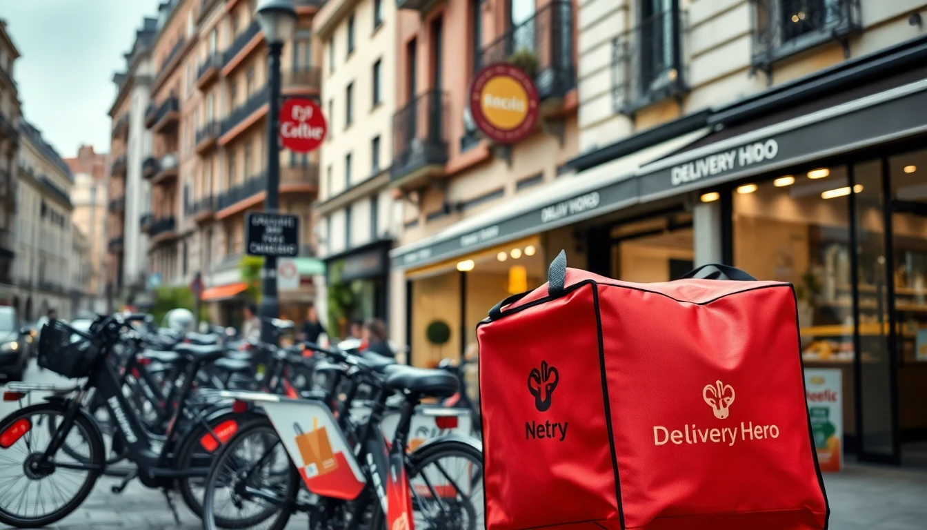 Uber aumenta partecipazione Delivery Hero — logo Uber e Delivery Hero